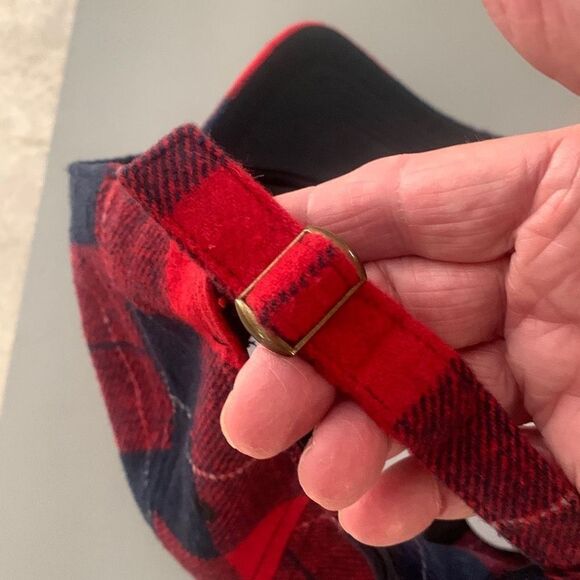 Red  Plaid Buffalo Check Hat - Picture 3 of 4